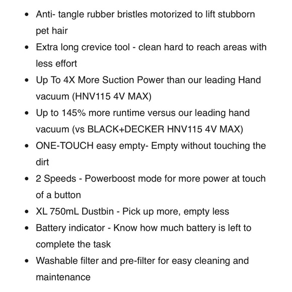 NWT: BLACK+DECKER Dustbuster AdvancedClean+
20-Volt Cordless Car Handheld Vacuum - Picture 8 of 8